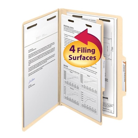 Smead Folder, Classf, Lgl, 1Div, Mla, PK10 SMD18700